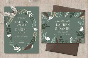 Forest Wedding Invitation Set