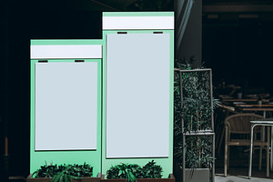 Outdoor Restaurant Menu Mockup