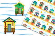 Beach houses set., an Illustration by irina_kutuzova (Thumbnail 7 of 8)