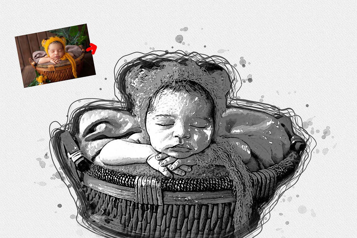 Inktober Drawing Photoshop Action, an Action Add-On by MRI STUDIO (Photo 12 of 15)
