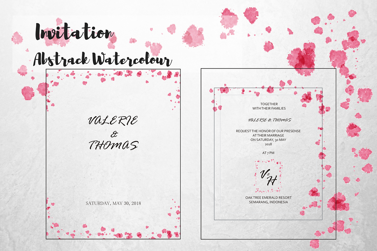 Abstrack Watercolour Invitation, an Invitation Template by byfloraison (Photo 3 of 6)