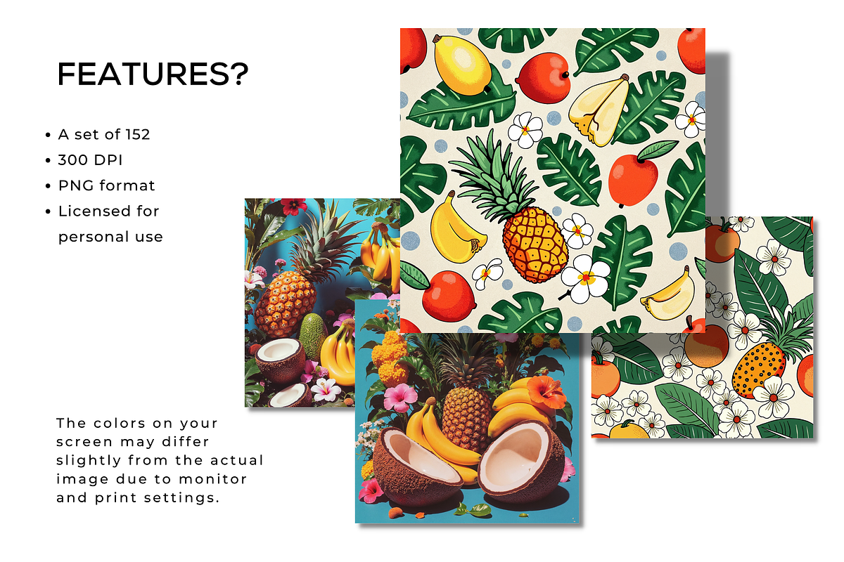Tropical Fruit Seamless Patterns, a Pattern Graphic by Jakayla Digital Co (Photo 4 of 6)