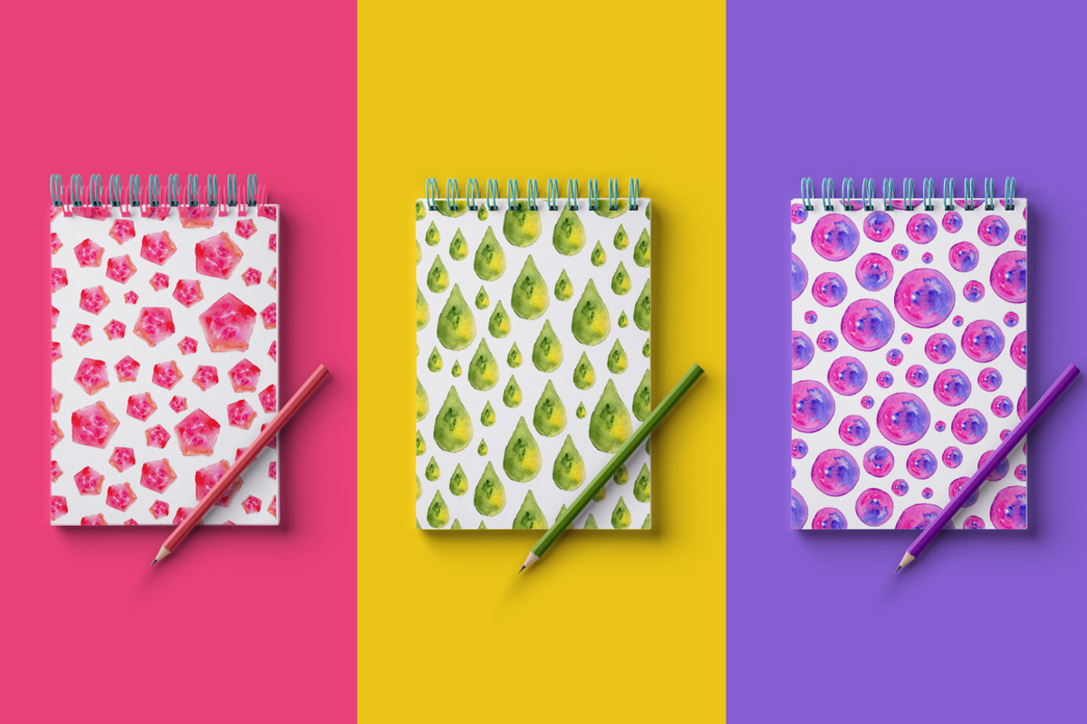 6 Watercolor Shapes and Patterns, a Pattern Graphic by Swathi Kirthyvasan (Photo 6 of 6)