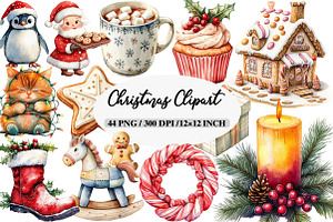 Christmas Clipart, an Illustration by Daily.Designs
