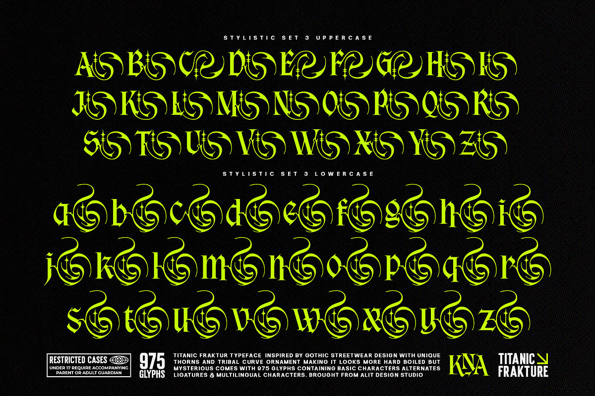 Titanic Fraktur Typeface, a Blackletter Font by alit design (Photo 12 of 20)