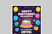 Birthday Celebration Flyer Design, a Flyer Template by MightyDesign (Thumbnail 4 of 8)