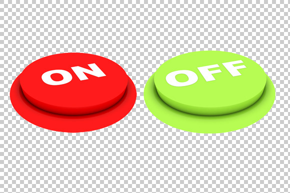 On Off Buttons 3D Render Png preview 2