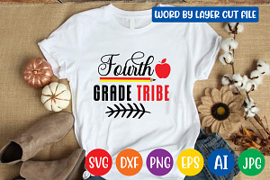 Fourth Grade Tribe Svg Cut File, an Object Graphic by CrexoraLab