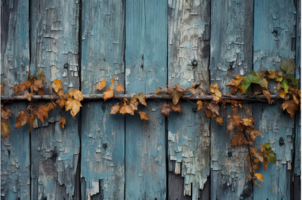 close-up of a rustic wooden fence
