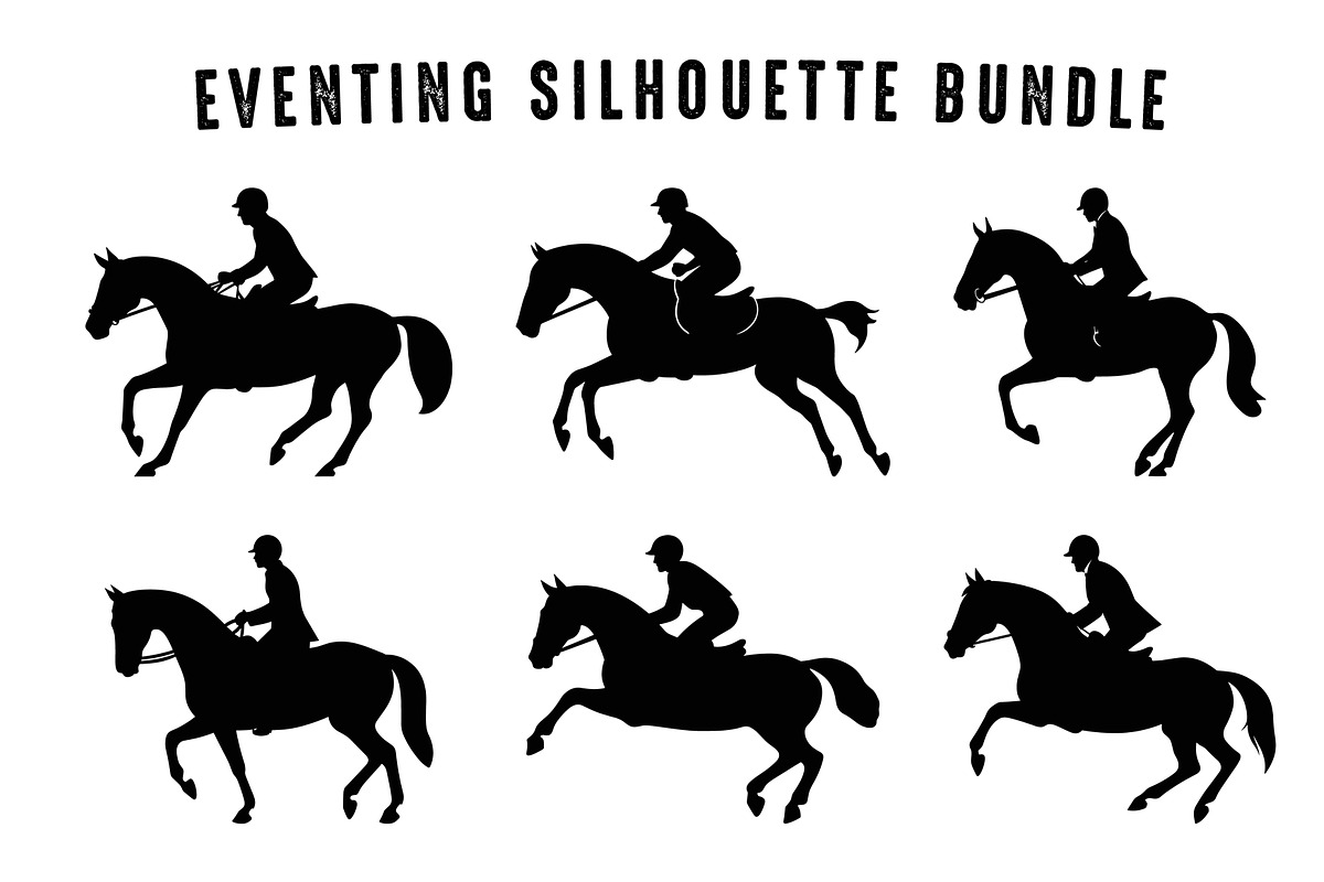 Racing Horses Black Silhouettes Set, an Animal Illustration by Gfx Expert Team (Photo 3 of 3)
