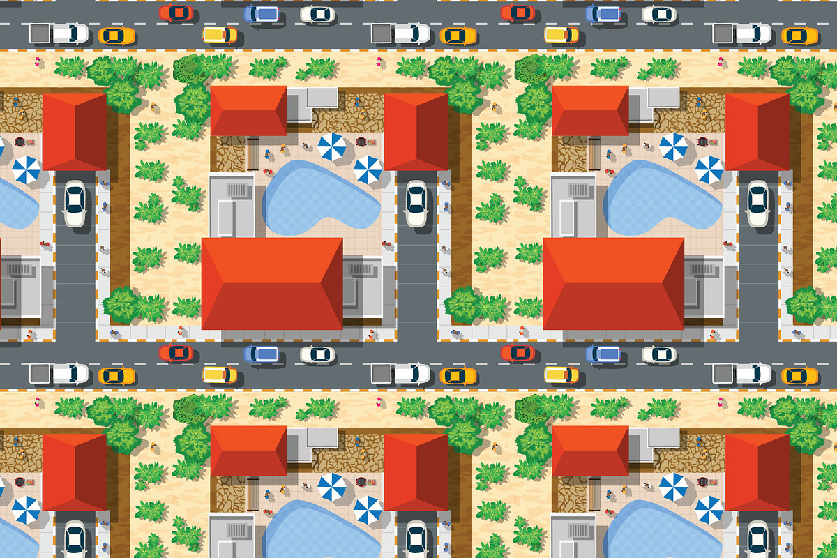 Seamless Pattern Map City, a Pattern Graphic by AlexZeL (Photo 6 of 7)
