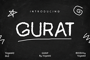 Gurat - Rough Handwritten Font, a Handwritten Font by Yogeeid Std (Thumbnail 1 of 6)