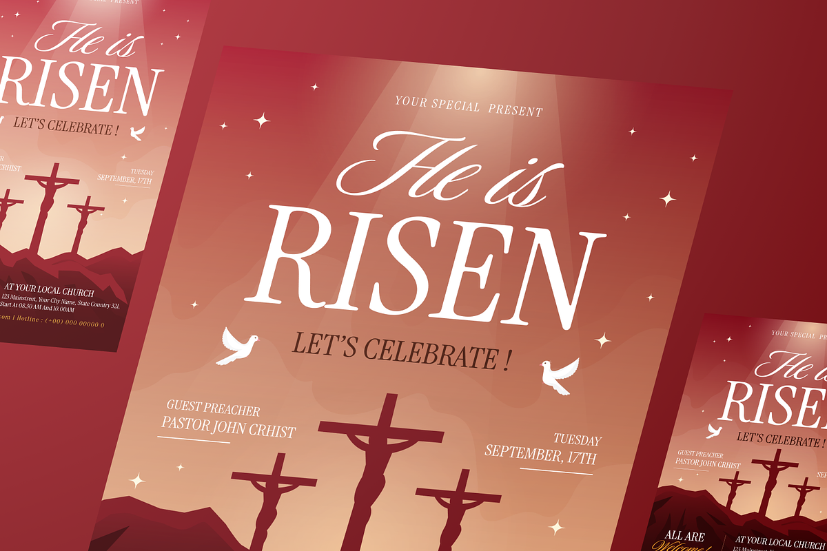 Ascension Day of Jesus Christ Flyer, a Flyer Template by Annora Studio (Photo 3 of 6)
