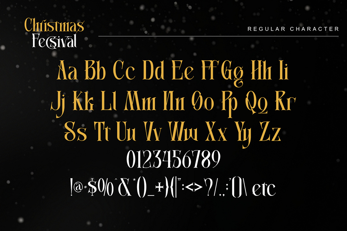Christmas Fecsival – Elegant Serif, a Serif Font by Letterara (Photo 11 of 15)