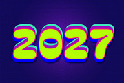 Happy New Year 2027 Text Effect, a Layer Style Add-On by CreativeShaper (Thumbnail 2 of 2)