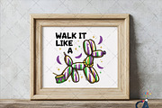 Walk it Like a Dog Mardi Gras PNG, an Illustration by Creative Art (Thumbnail 2 of 6)