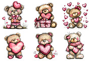 Whimsical Valentine's Teddy Bear, an Illustration by Design Market (Thumbnail 4 of 5)