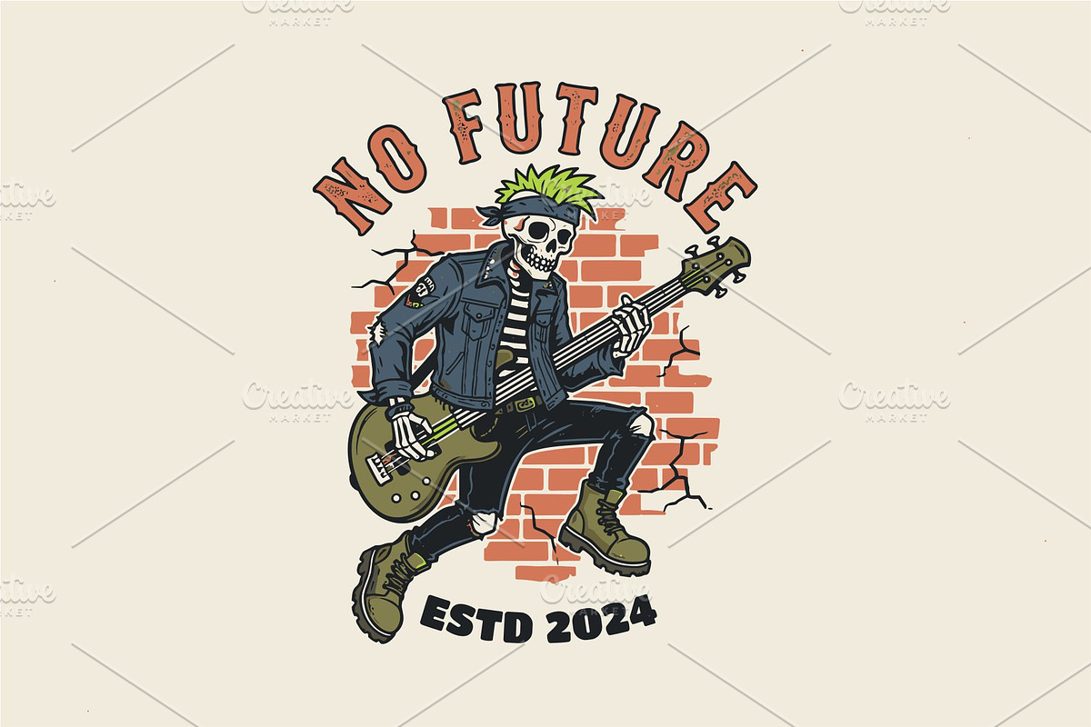 No Future – Punk Rock Rebellion, an Animal Illustration by Izdihaar_Studio (Photo 1 of 3)