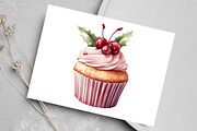 Midnight Cherry Christmas Clipart, an Illustration by Canvas Craft (Thumbnail 4 of 7)