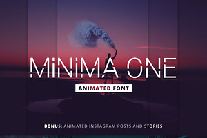 Minima One - Animated Font Photoshop, a Sans Serif Font by Brandspark