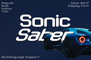 Sonioc Saber, a Sans Serif Font by Letterafa Studio (Thumbnail 1 of 9)