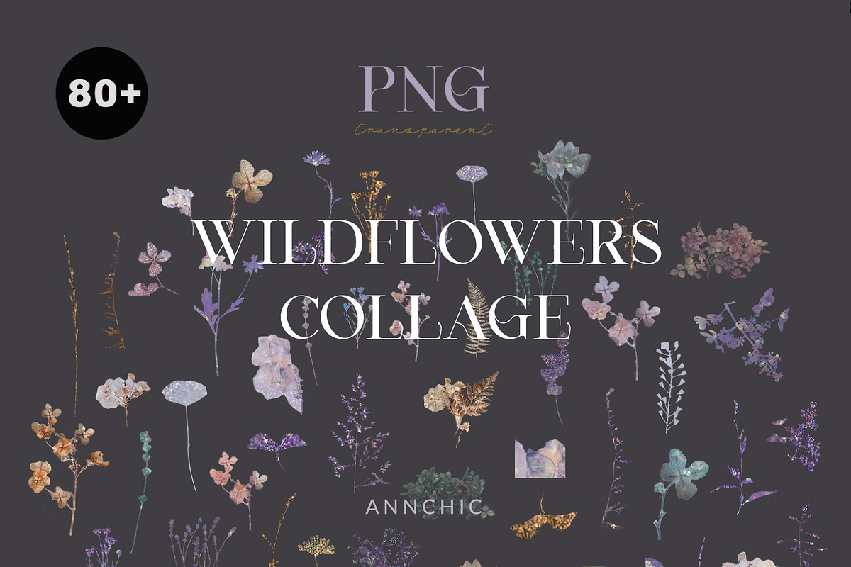 Wildflowers collage collection, a Texture Graphic by Anna Sokol (Photo 21 of 21)
