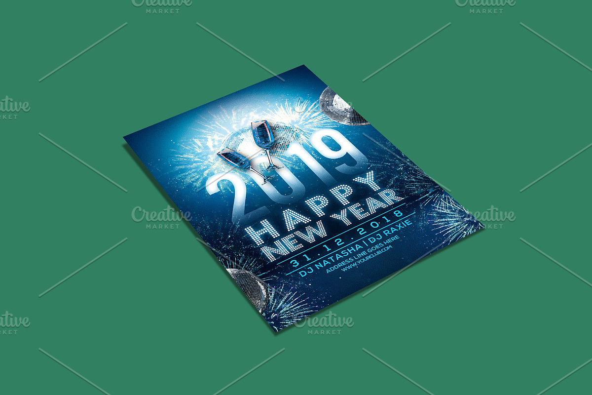 New Year Party Flyer, a Flyer Template by Flyer Arts (Photo 3 of 4)