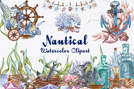 Nautical Seaside Watercolor Set