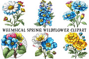 Whimsical Spring Wildflower Clipart, an Illustration by OK Design (Thumbnail 2 of 6)