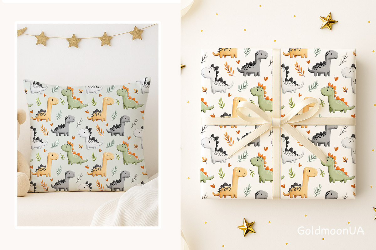 Roar baby roar Patterns & Clipart, an Animal Illustration by GoldmoonUA (Photo 4 of 5)