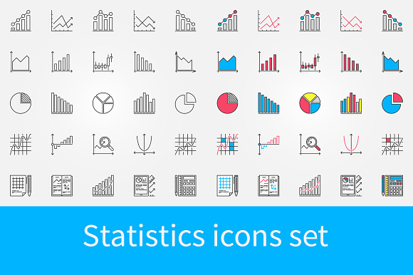 Statistics Icons Set