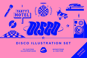 Disco Illustration Set