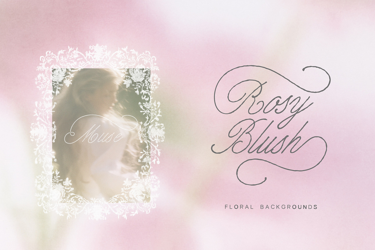 Rosy Blush - Floral Backgrounds, a Texture Graphic by lerinartstudio (Photo 1 of 14)