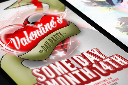Valentines or love flyer template