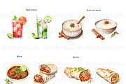 Mexican Food Clipart, Tacos, Nachos, a Food Illustration by BrushstrokeArtGB (Thumbnail 4 of 9)