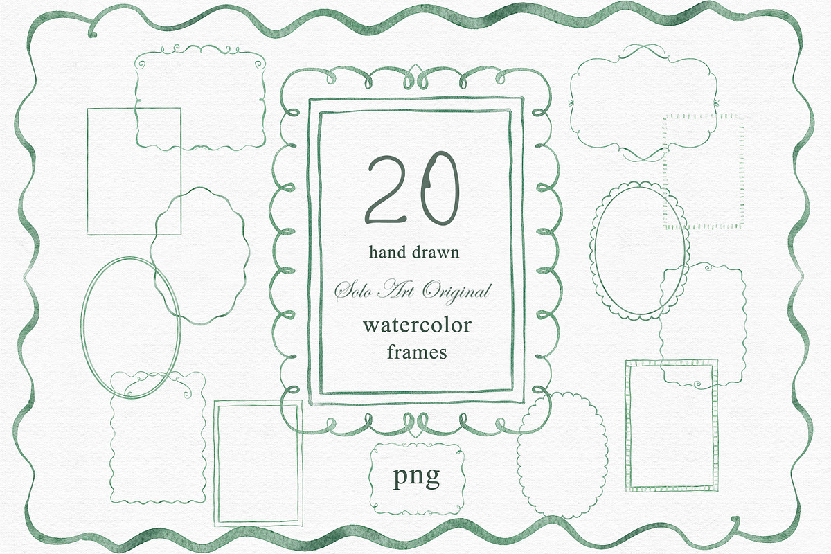 Hand-Drawn Whimsical Wavy Frames, a Graphic by Solo Art Original (Photo 1 of 7)