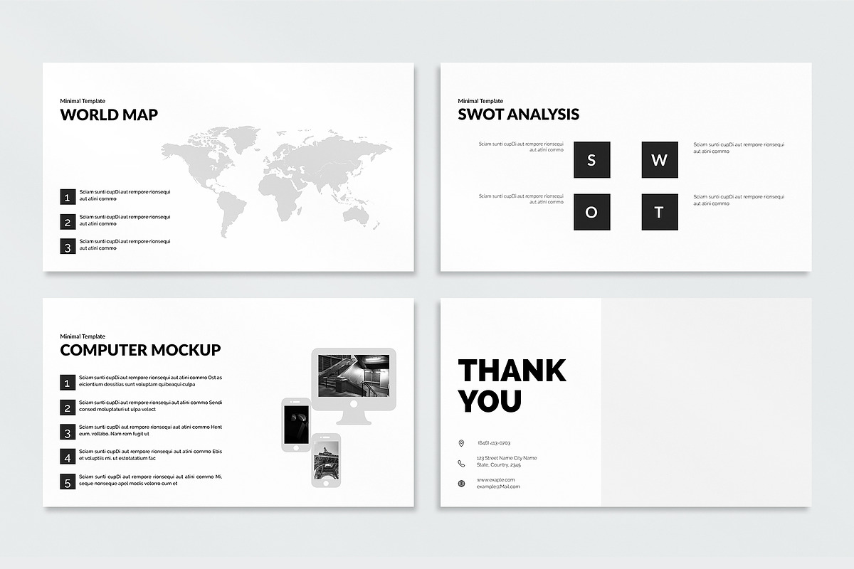 Minimal PowerPoint Template, a Presentation Template by Blackcloud_Creations (Photo 5 of 6)