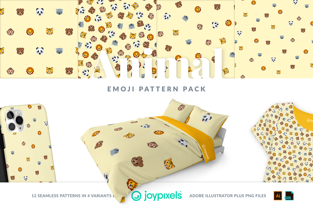 Animal Emoji Patterns by JoyPixels®, a Pattern Graphic by joypixels (Photo 4 of 13)