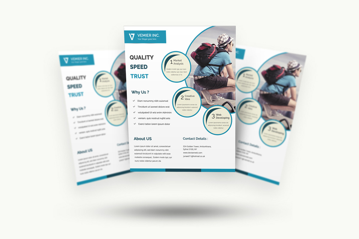Modern Agency Flyer Templates, a Flyer Template by DeviserWeb (Photo 3 of 4)