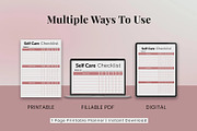 Printable Self Care Checklist PDF, a Stationery Template by Snapybiz (Thumbnail 1 of 5)