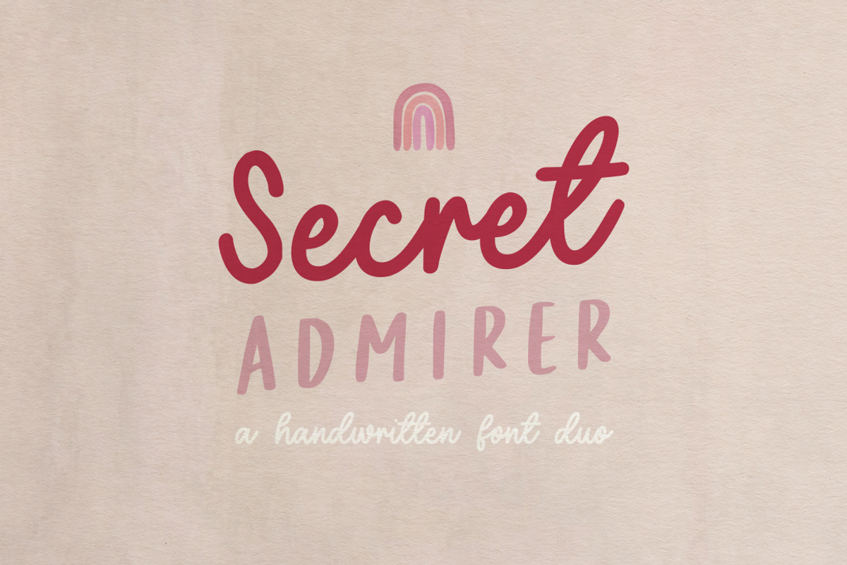 Secret Admirer handwritten font duo, a Script Font by Bluestudio (Photo 1 of 16)
