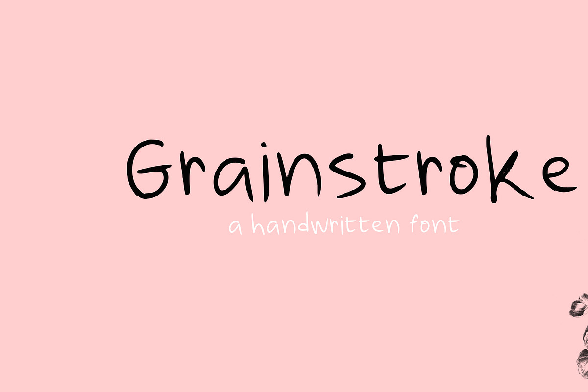 Grainstroke Handwritten Font, a Handwritten Font by Kaleidokika (Photo 1 of 7)