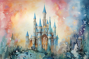 Watercolor Fantasy Castles