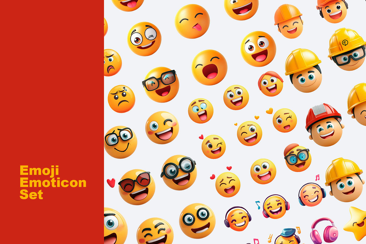 Emoji Emoticon Set | Transparent PNG, an Object Graphic by Reformer Mockup (Photo 12 of 12)