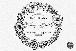 Hand Drawn Wreath - Clipart