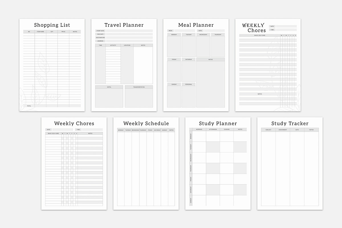 Ultimate Planner Bundle Pack Vol.98, a Stationery Template by MNT-Creator (Photo 7 of 10)