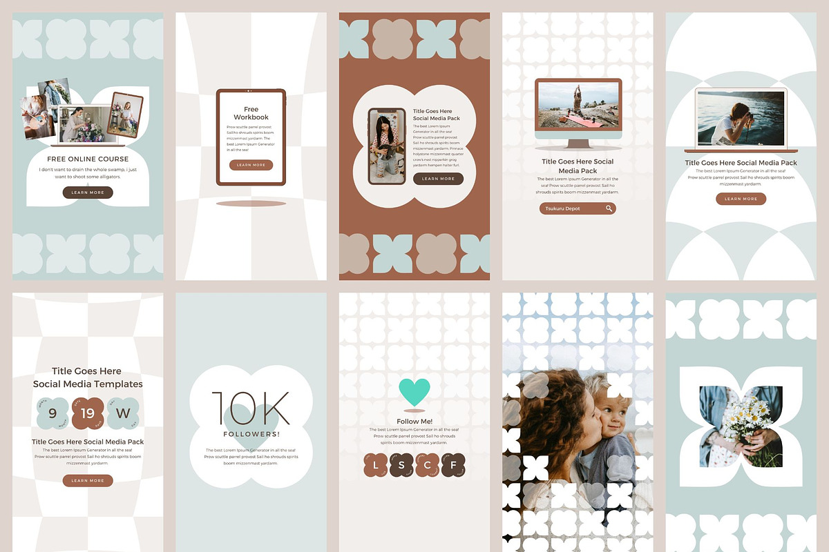 Instagram Template Canva Pack Mint, a Social Media Template by Keikoya (Photo 20 of 21)