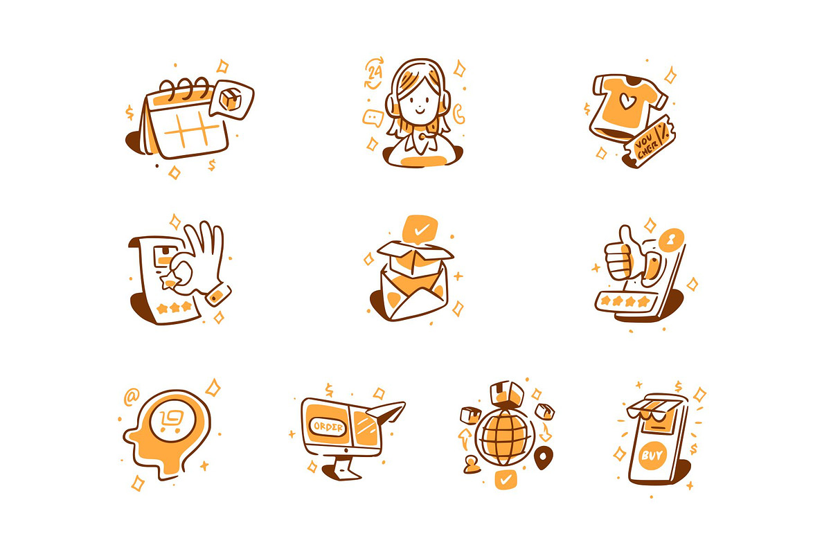 Ecommerce Icon Doodle Style Vol 2, an Object Graphic by SLAB! Design (Photo 3 of 3)