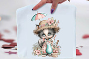 Whimsical Summer Cat Clipart, an Illustration by SVGArt (Thumbnail 2 of 9)