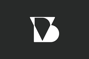 Elegant Letter VB BV Monogram Logo